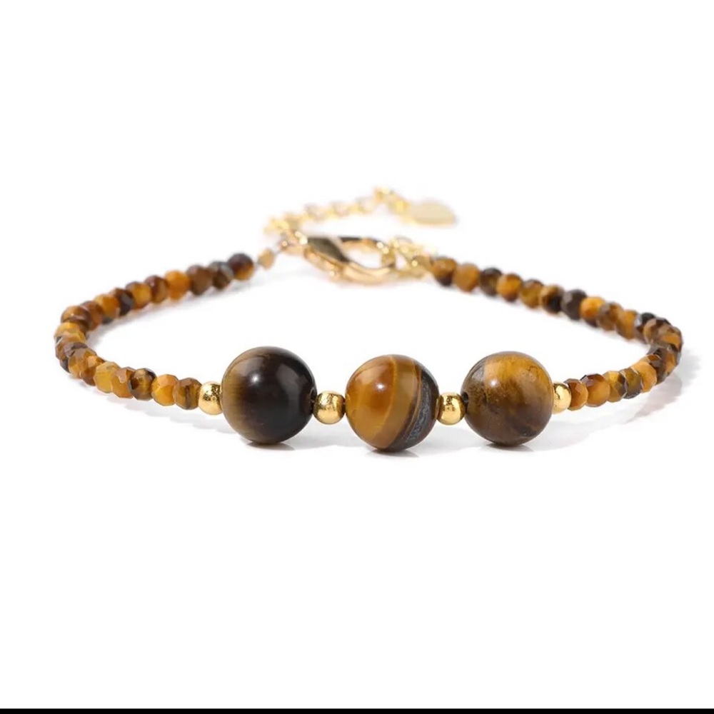 Brown Tigers Eye Beaded Bracelet
